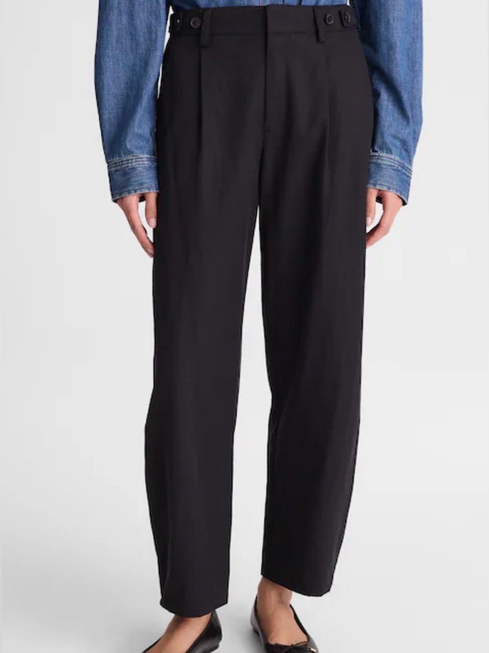 Madewell  The Barrel-Leg Pant in Drapey Twill NWT Size 2